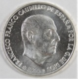 1966 (70) Spain 100 Pesetas Caudillo and regent.