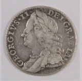 1757 Great Britain 6 Pence George II.