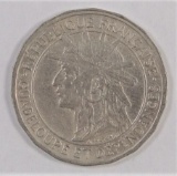 1921 Guadeloupe 50 Centimes.