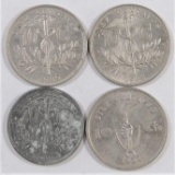 Lot of (4) Bolivia Centavos includes 1942 20 Centavos & 1936, 1937 & 1939 10 Centavos.