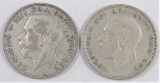 Lot of (2) Key Dates Great Britain 1/2 Crowns includes 1925 & 1930.
