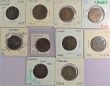 Lot of (10) Canada One Cent Higher Grade includes 1902, 1903, 1904, 1905, 1906, 1907, 1907-H, 1908,
