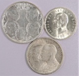 Lot of (3) misc Greek Silver Coins.
