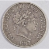 1817 Great Britain 1/2 Crown George III.