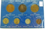Lot of (7) Great Britain Key Date / Low Mintage Coins in holder.