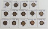 Lot of (14) different date Germany 1 Mark Silver.
