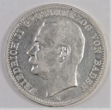 1914-G German States BADEN 3 Mark Friedrich II.