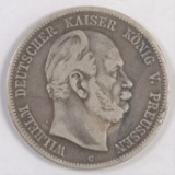 1876-C German States PRUSSIA 5 Mark Wilhelm I.