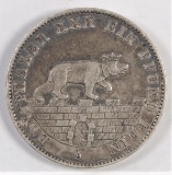 1862-A German States ANHALT-BERNBURG Thaler Alexander Carl. broached on Rev.