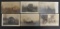 Group of 6 Real Photo Postcards of Chicago Area Trolley and Train Cars