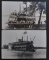 Group of 2 Real Photo Postcards of Steam Paddle Boats