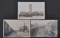 Group of 3 Real Photo Postcard of Train Depots