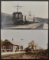 Group of 2 Real Photo Postcard of Trains and Depot