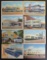 Group of 8 Bus Linen Postcards
