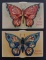Group of 2 Mechanical Butterfly Advertising Postcards