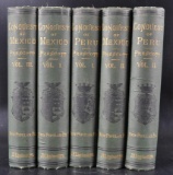 Group of 5 Volumes of The Conquest of Peru by Prescott