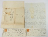 Group of early receipts and checks with Stamps