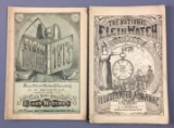 Antique 1873 and 1872 Elgin Nation Watch CO Almanacs