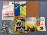 Lot of 7 antique Chicago World Fair Souvenir magazines and more