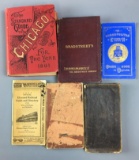 Lot of 6 antique pocket maps of Chicago and more