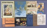 Lot of 10 antique Chicago Souvenir and Pictorial books