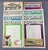 Lot of 11 antique Jewish magazines and more