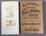 Lot of 2 antique Map Guide and Street Number Guide