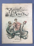 Puck Newspaper from April 13, 1887 features Chicago Cover
