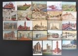 Group of 24 Postcards of Chicago Illinois Train Stations and Bus Stations