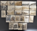 Group of 25 Real Photo Postcards of Chicago Illinois