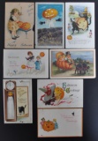 Group of 8 Halloween Postcards