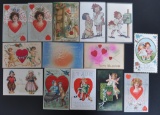 Group of 14 Valentines Day Postcards