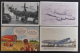 Group of 4 Postcards Featuring Planes