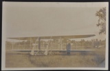 Real Photo Postcard of Biplane