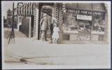Real Photo Postcard of Frizell's Pure Ice Cream Store Featuring African American Girl