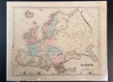 Antique 19th Century Map of Europe