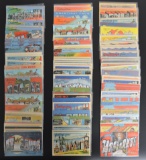 Approximately 131 Larges Letter Linen Postcards