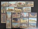 Group of 20 Linen Theatre Postcards