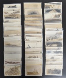 Approximately 71 Real Photo Postcards of the US Navy and Related