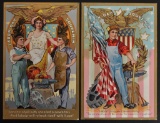Group of 2 Embossed Labor Day Postcards