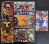 Group of 6 Tuck's 8484 Aesop's Fable Postcards