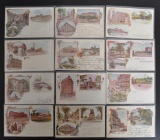 Group of 12 Chicago Patriographic Postcards
