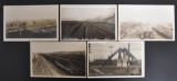 Group of 5 Real Photo Postcards of The Train Yards in Silvis Ill.