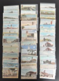 Group of 60 Postcards Featuring Train Depots