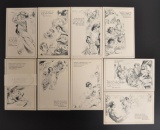 Group of 9 Rare Rose O'Neill Rock Island Railroad Advertising Postcards