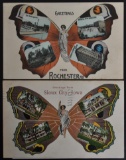 Group of 2 Lady Butterfly Multi View Postcards