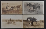 Group of 4 Real Photo Postcards of Wild West Shows