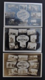Group of 3 Real Photo Multiview Postcards