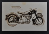 Real Photo Postcard of the Sunbeam Twin Model S-7 Motorcycle