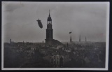 German Real Photo Postcard of Flying Zeppelins